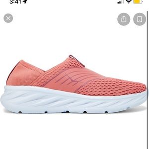 Hoka One One Ora Recovery Shoes Pink White Slip On Women’s Size 9 Comfort